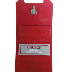 Christian Church Lapel Hat Cap Pin Pewter Scripture Message Bookmark Keepsake